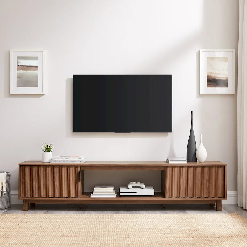 Modern 70-inch Fluted-Door TV Stand