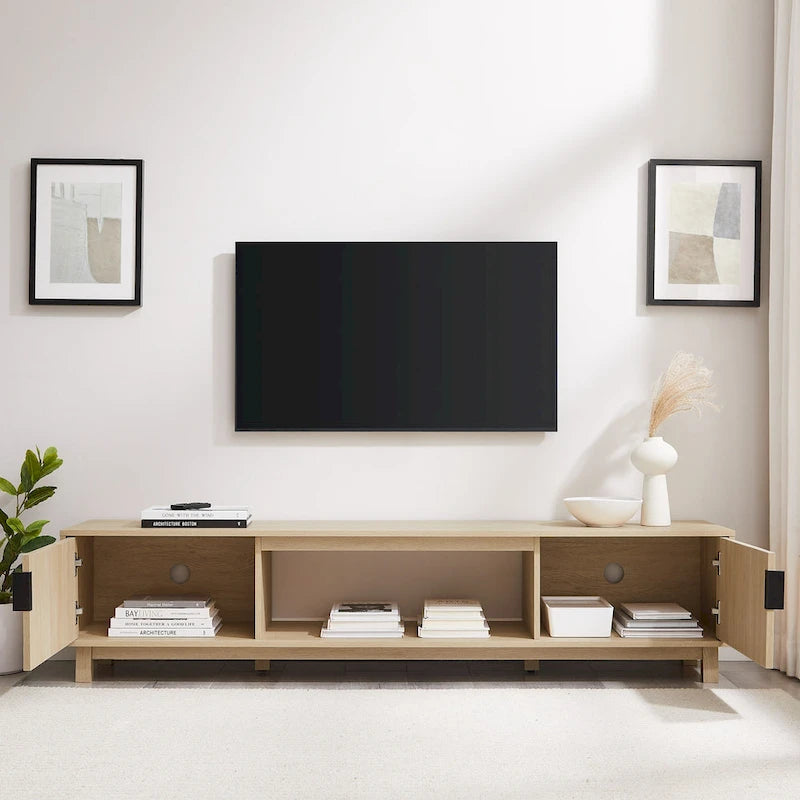 Modern 70-inch Fluted-Door TV Stand