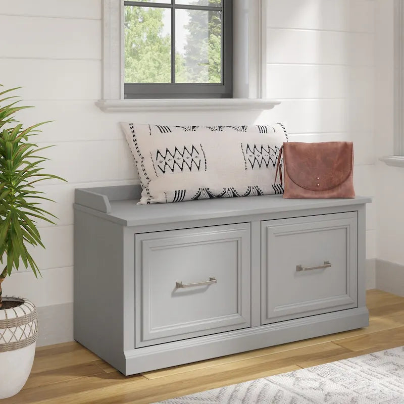 40W Shoe Storage Bench with Doors