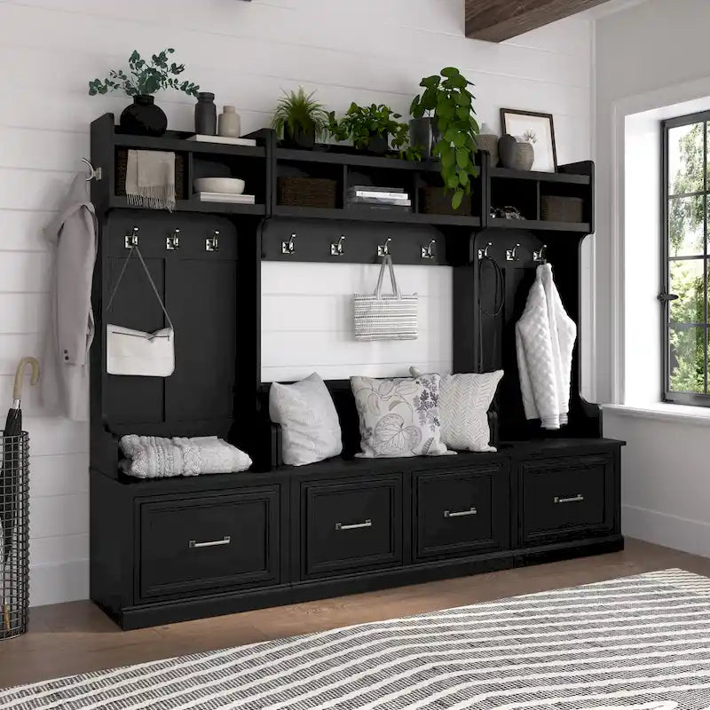40W Shoe Storage Bench with Doors