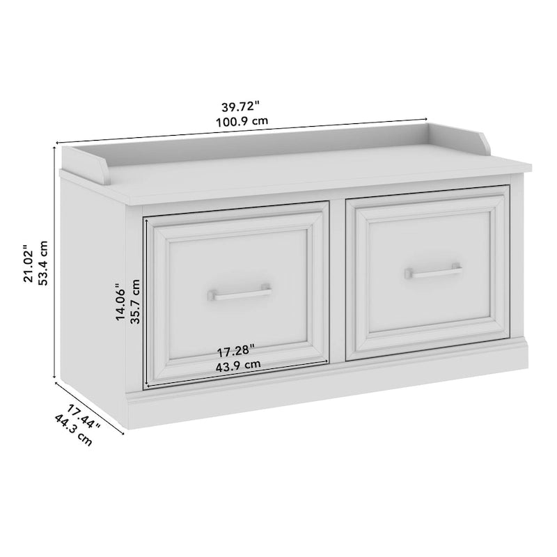 40W Shoe Storage Bench with Doors