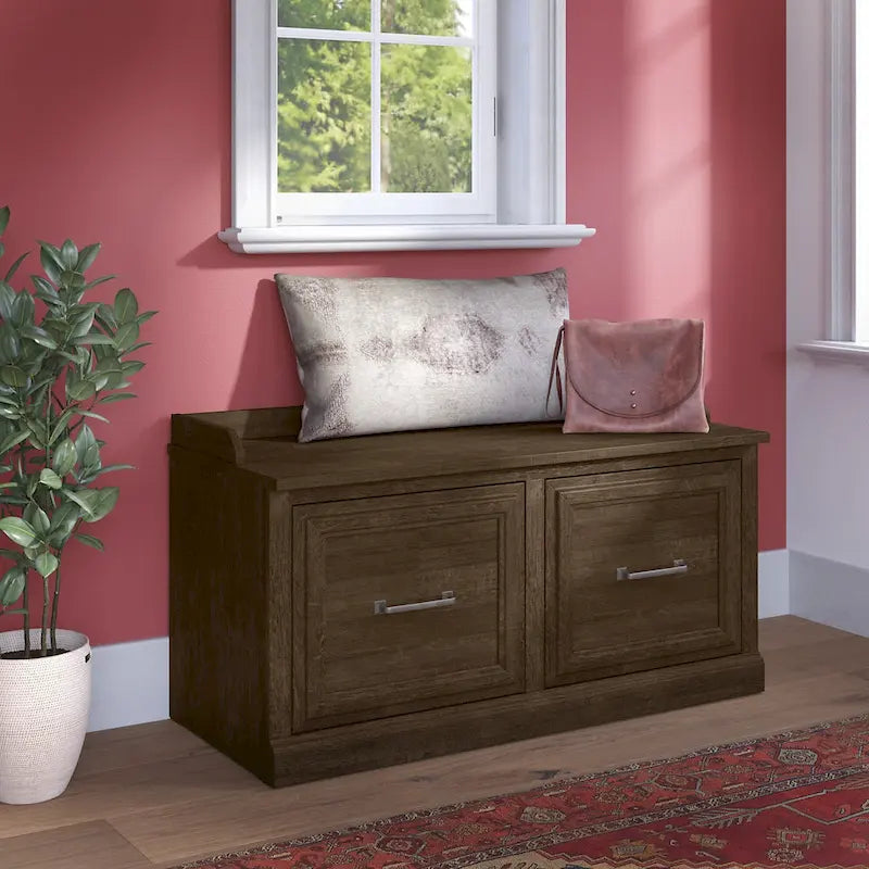 40W Shoe Storage Bench with Doors