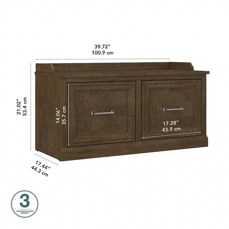 40W Shoe Storage Bench with Doors