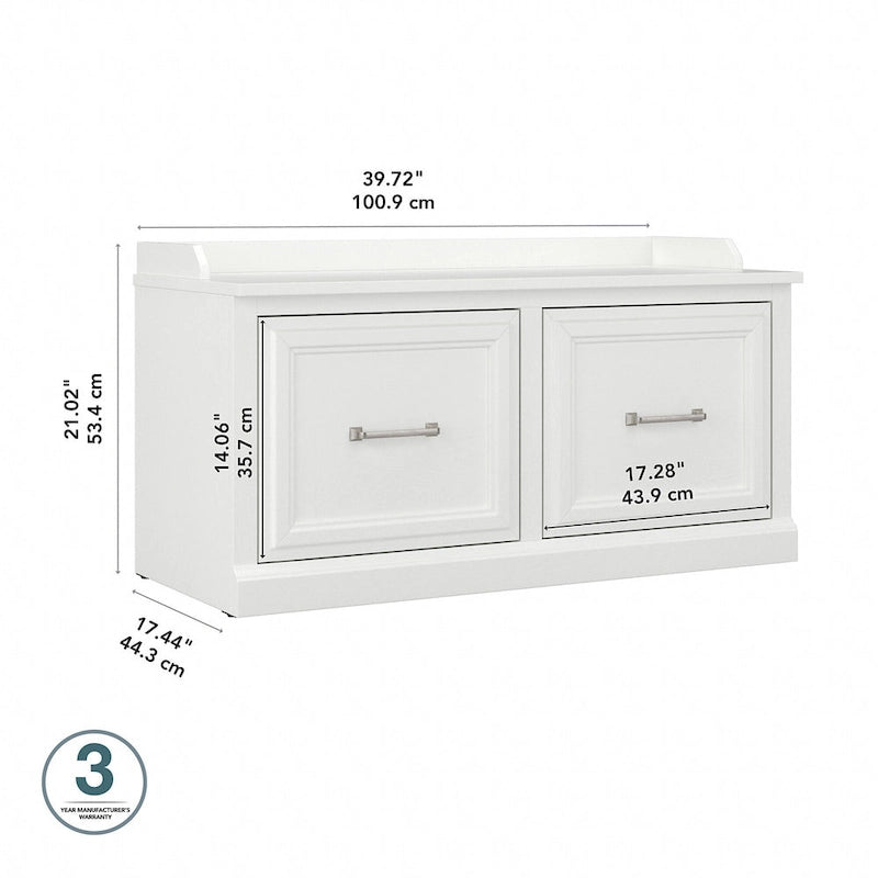 40W Shoe Storage Bench with Doors