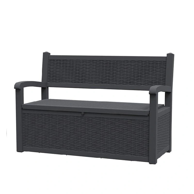 All-Weather Resin Storage Bench with Lockable Compartment - 500 lbs, 70-Gallon