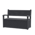 All-Weather Resin Storage Bench with Lockable Compartment - 500 lbs, 70-Gallon