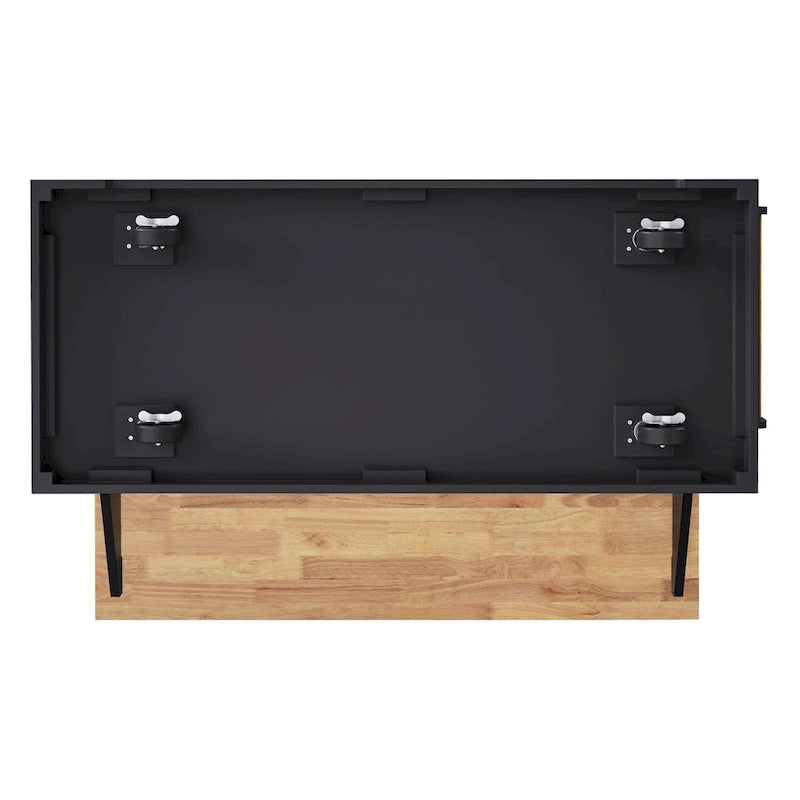 54" Rolling Kitchen Island with Drop Leaf, 4 Doors & 3 Drawers