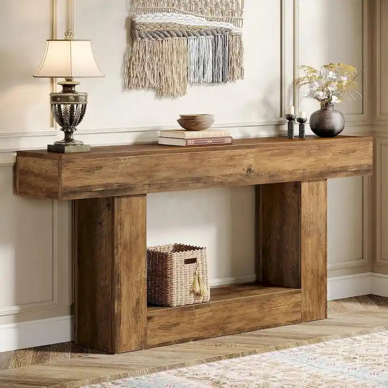 2-Tier Entryway Table for Living Room, Hallway & Foyer