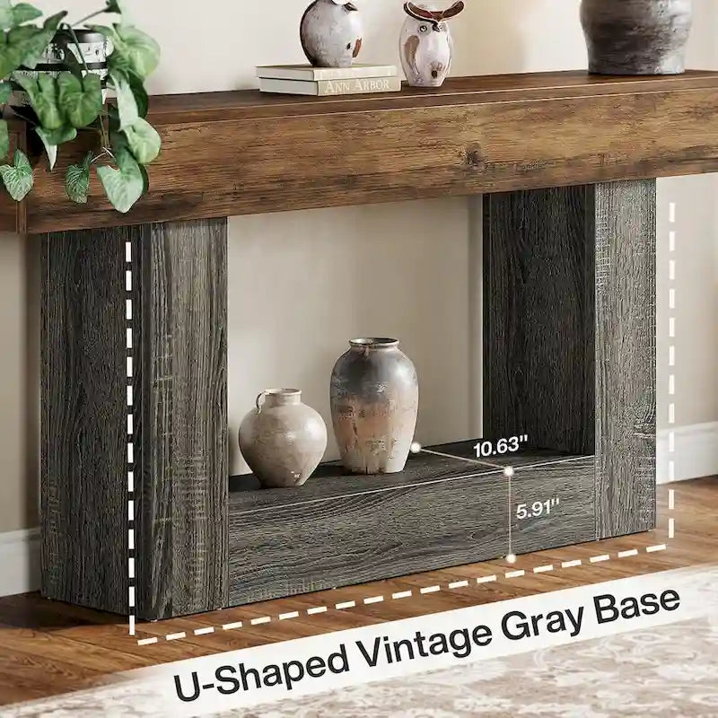 2-Tier Entryway Table for Living Room, Hallway & Foyer