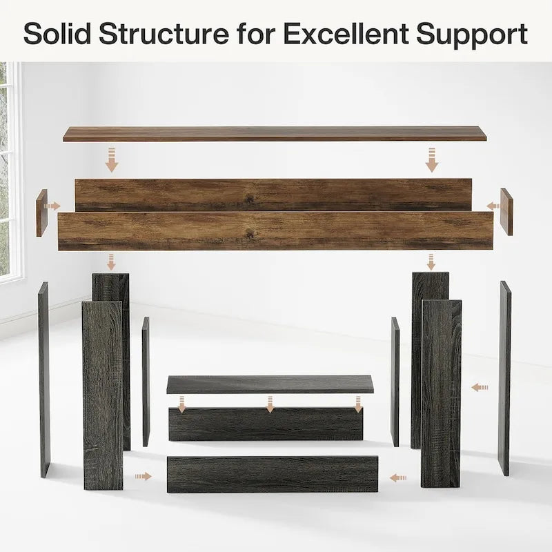 2-Tier Entryway Table for Living Room, Hallway & Foyer