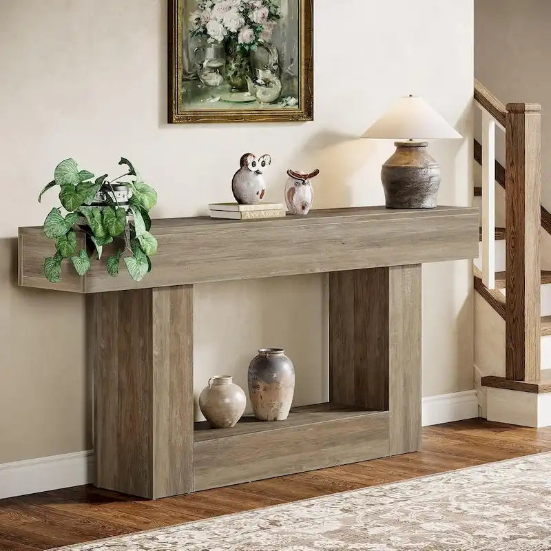 2-Tier Entryway Table for Living Room, Hallway & Foyer