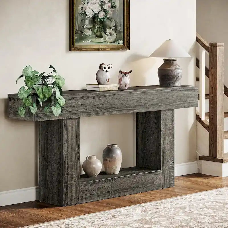 2-Tier Entryway Table for Living Room, Hallway & Foyer