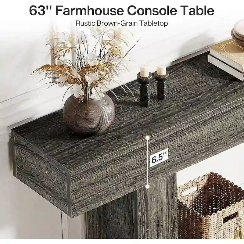 2-Tier Entryway Table for Living Room, Hallway & Foyer