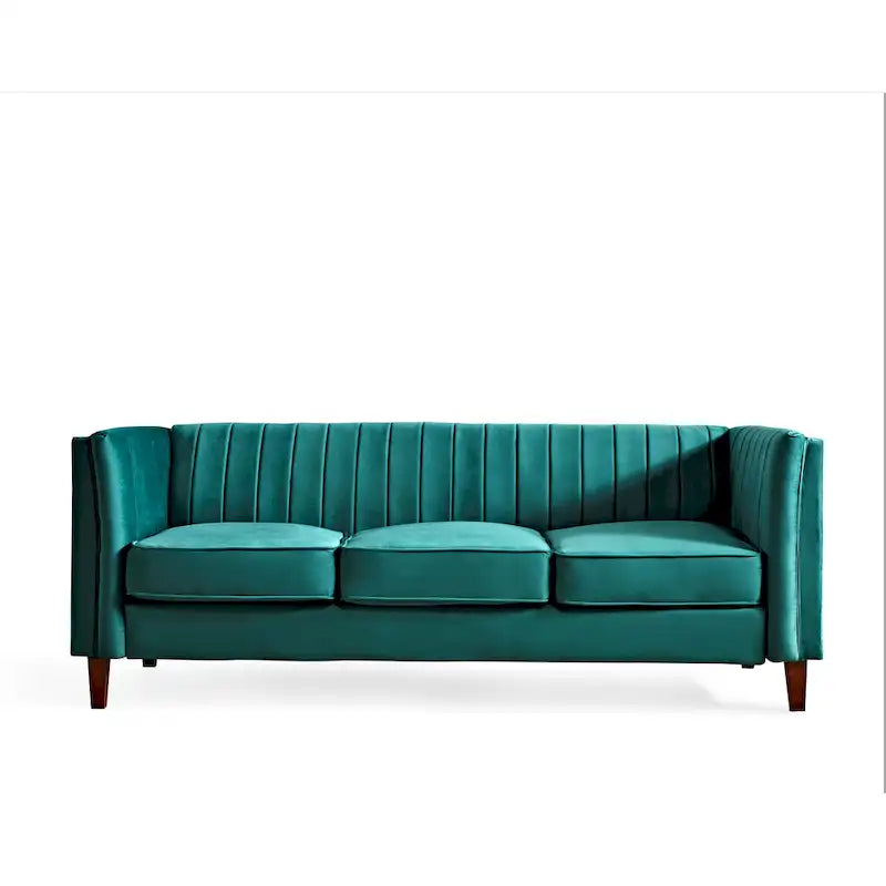 Channel Tufted Velvet Sofa