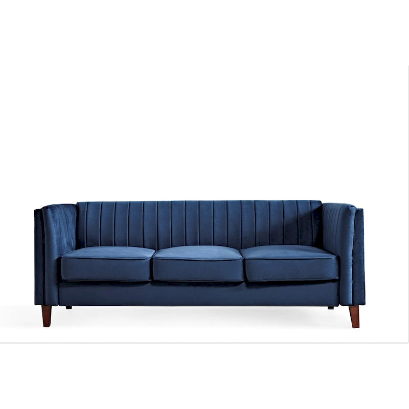 Channel Tufted Velvet Sofa
