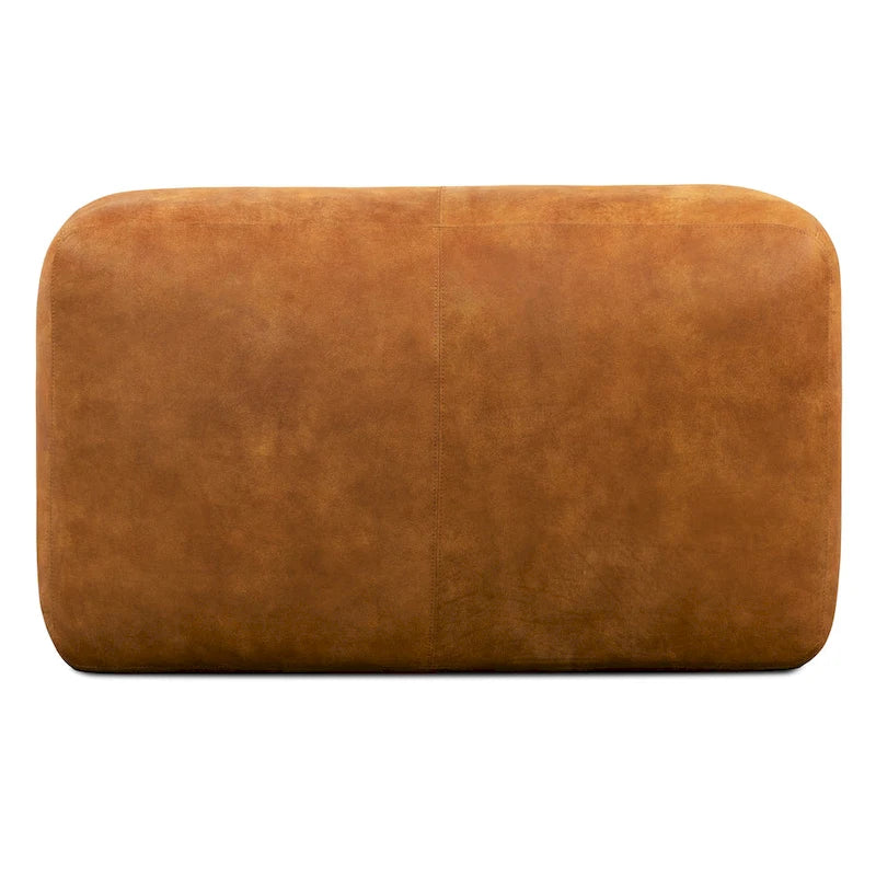 Leather Ottoman - Full Grain Genuine Italian Leather