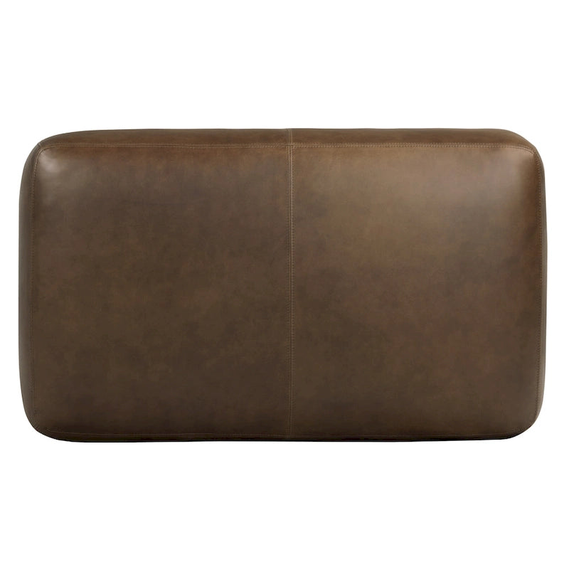 Leather Ottoman - Full Grain Genuine Italian Leather