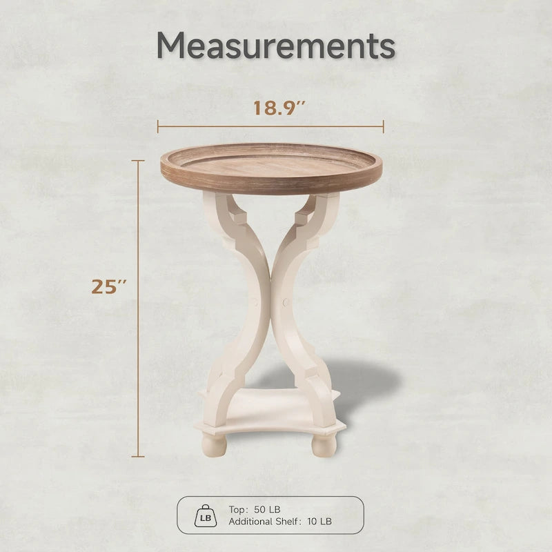 Rustic Farmhouse Accent End Table