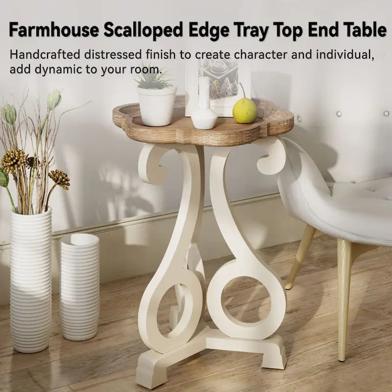 Rustic Farmhouse Accent End Table