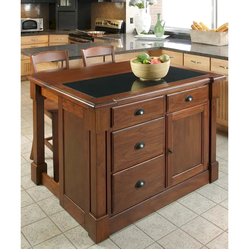 Rustic Cherry Kitchen Island