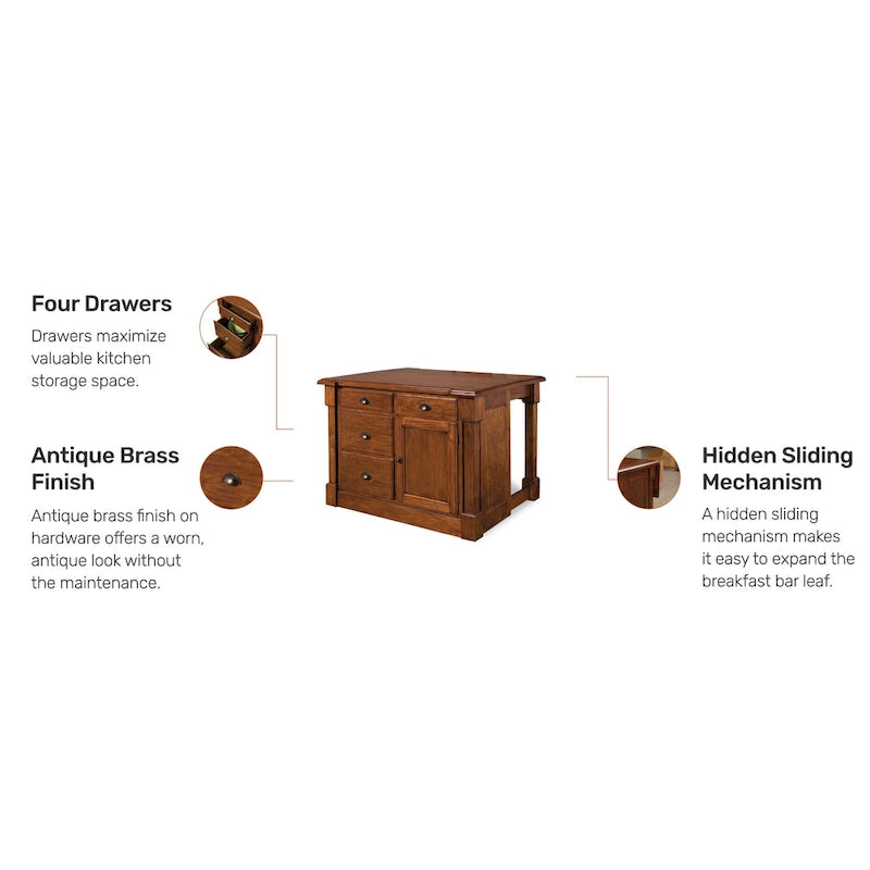 Rustic Cherry Kitchen Island