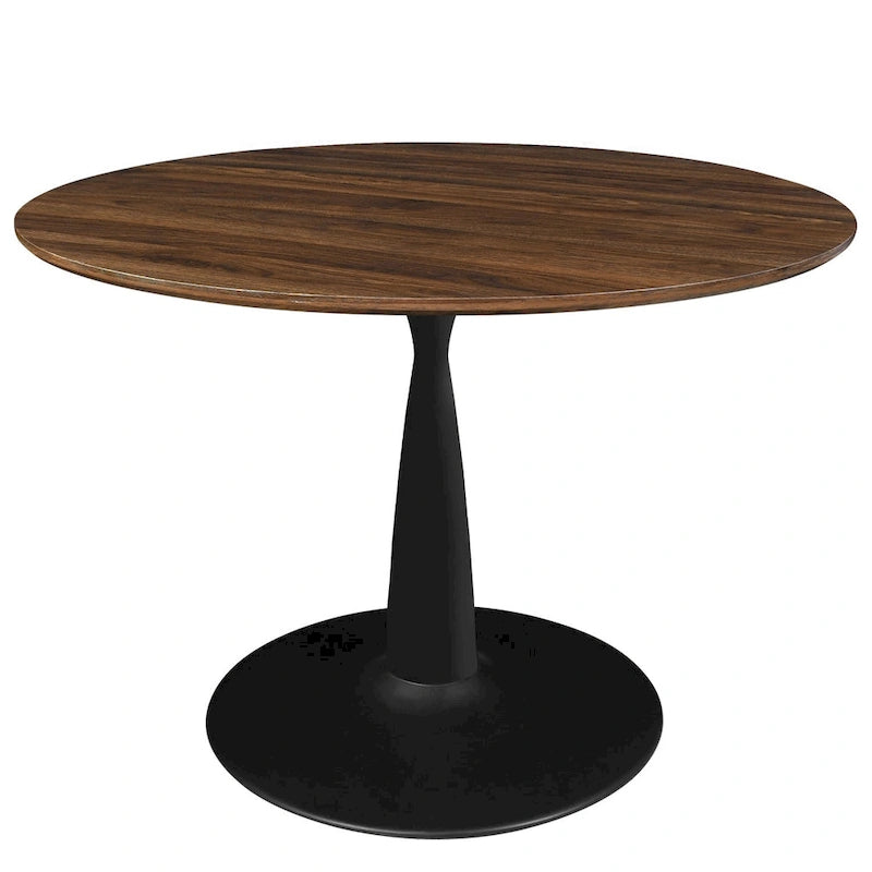 Round Walnut Dining Table