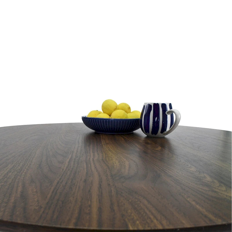 Round Walnut Dining Table