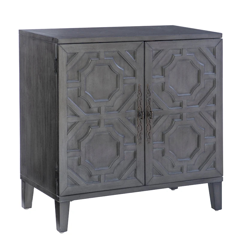 Solid Wood 2-Door Accent Cabinet