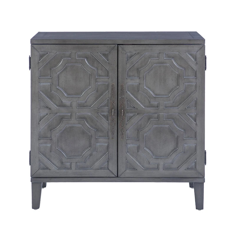Solid Wood 2-Door Accent Cabinet