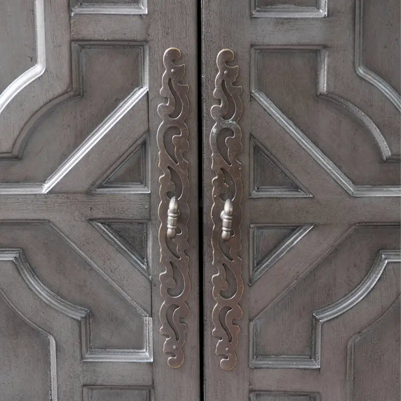 Solid Wood 2-Door Accent Cabinet