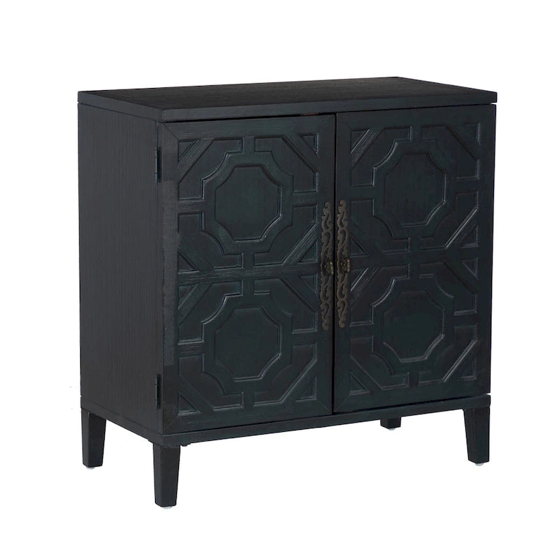 Solid Wood 2-Door Accent Cabinet