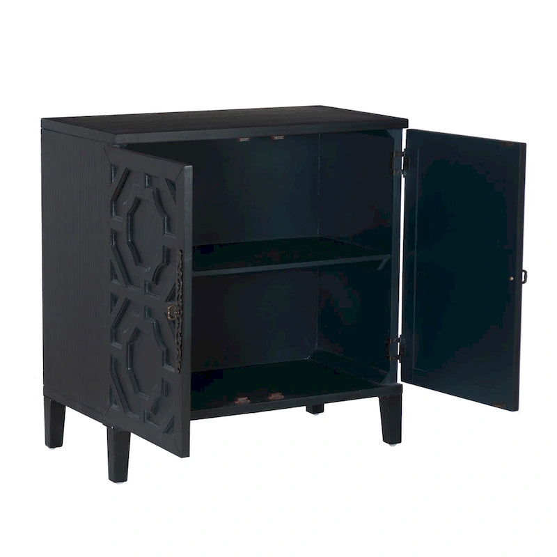 Solid Wood 2-Door Accent Cabinet