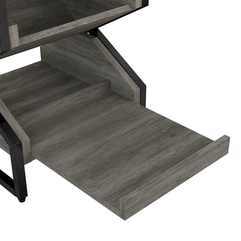 Industrial 17-inch Metal 1-Open Shelf End Table
