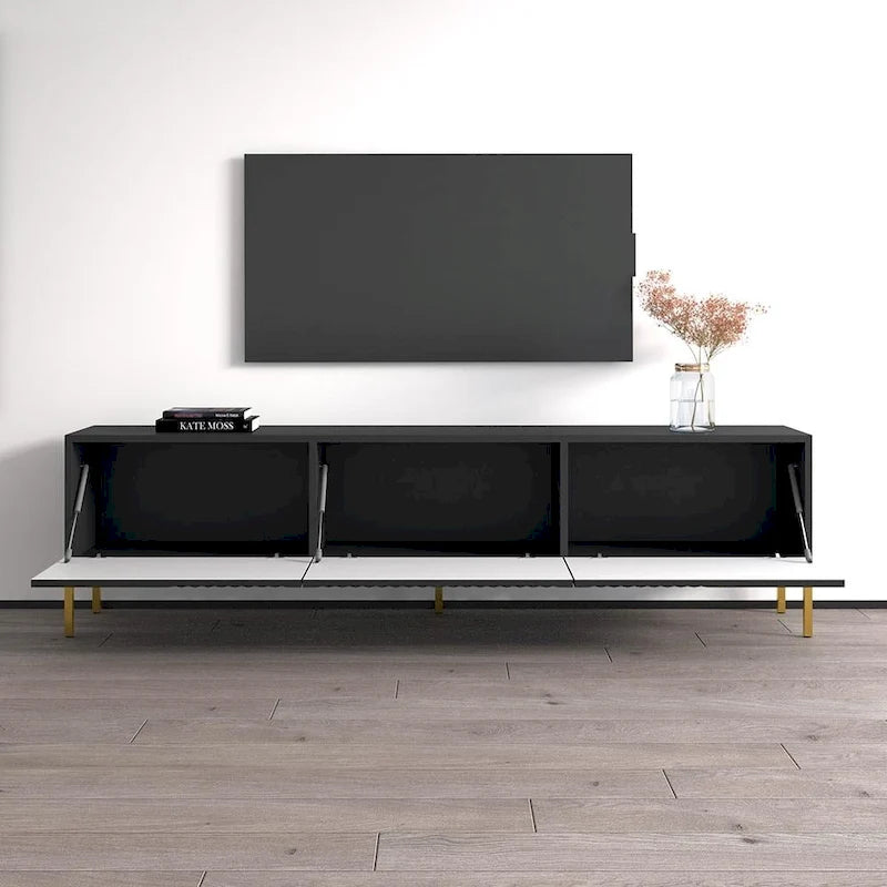 75" TV Stand with High Gloss Fronts