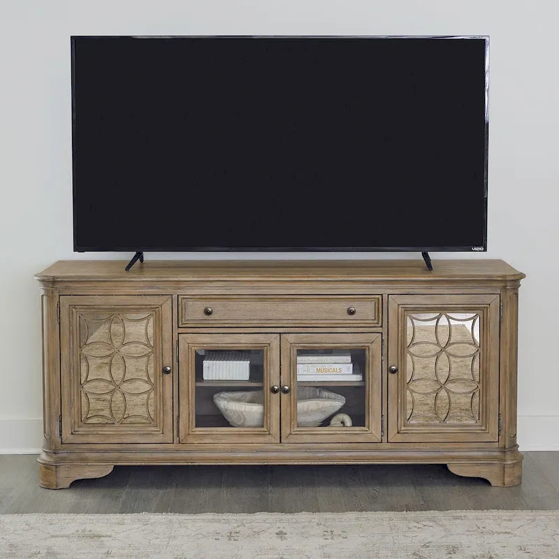Mirrored Entertainment TV Stand - 2 Finishes