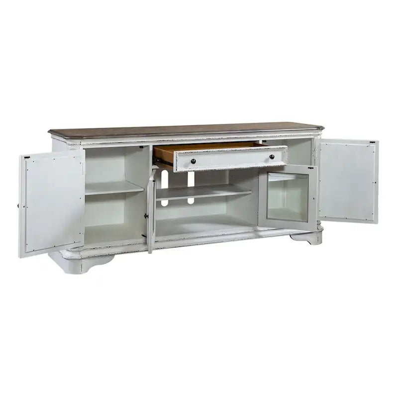Mirrored Entertainment TV Stand - 2 Finishes