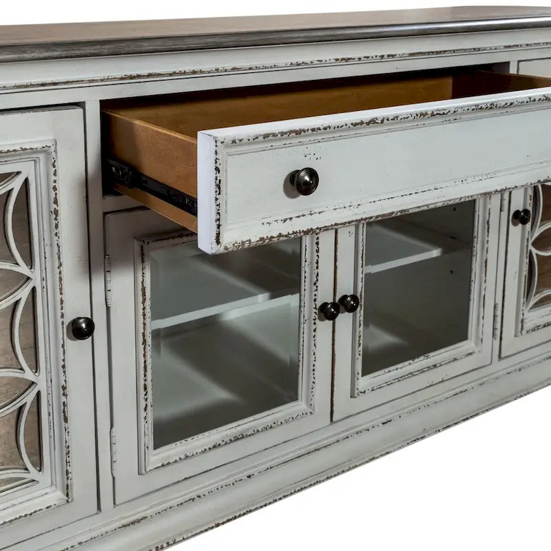 Mirrored Entertainment TV Stand - 2 Finishes