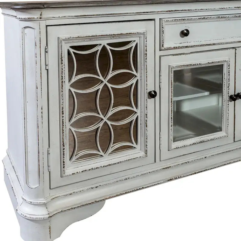 Mirrored Entertainment TV Stand - 2 Finishes