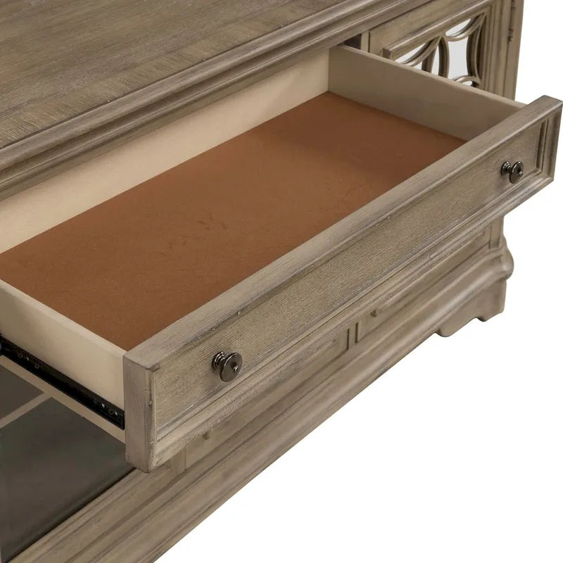 Mirrored Entertainment TV Stand - 2 Finishes
