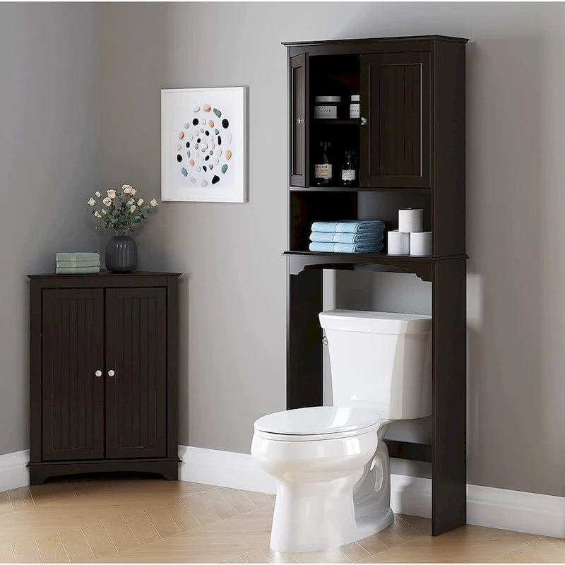 Bathroom Shelf Storage Cabinet Over the Toilet with Door