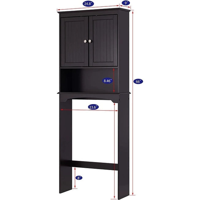 Bathroom Shelf Storage Cabinet Over the Toilet with Door