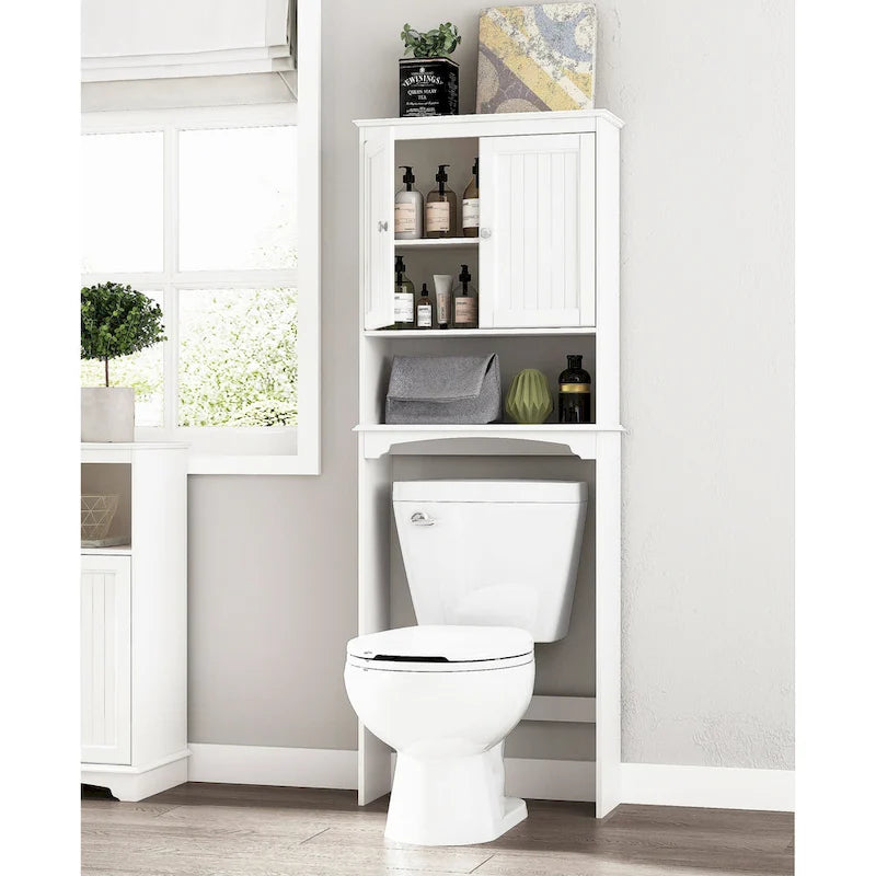 Bathroom Shelf Storage Cabinet Over the Toilet with Door