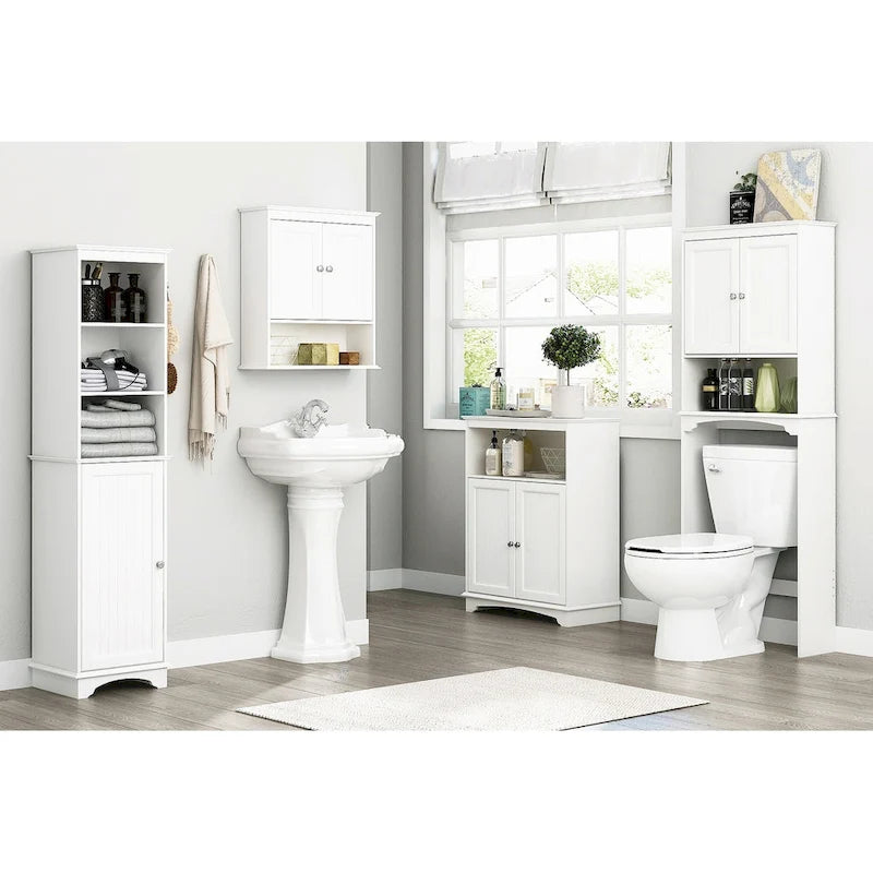 Bathroom Shelf Storage Cabinet Over the Toilet with Door