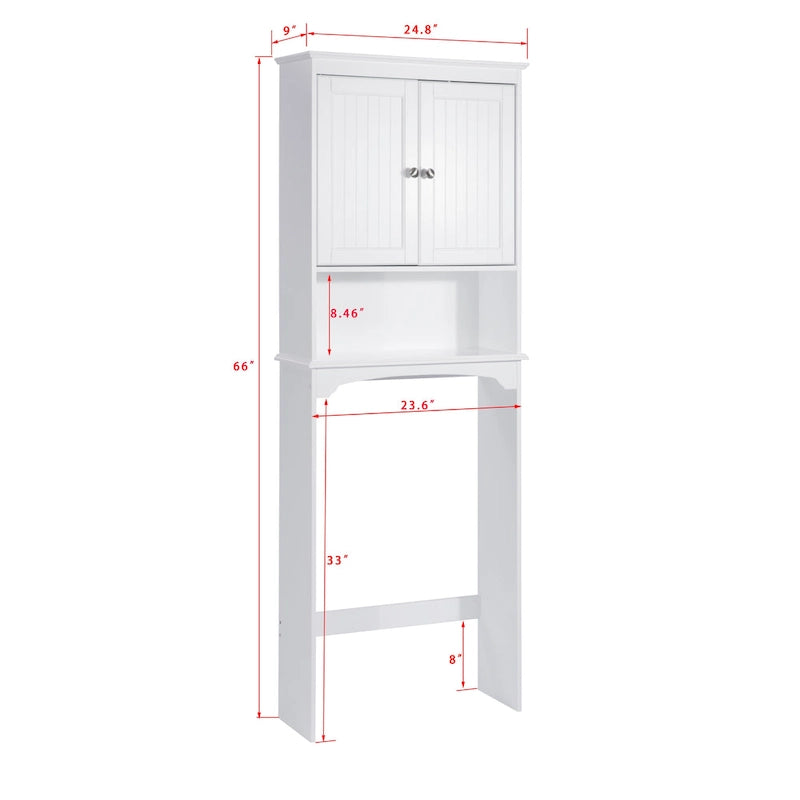 Bathroom Shelf Storage Cabinet Over the Toilet with Door
