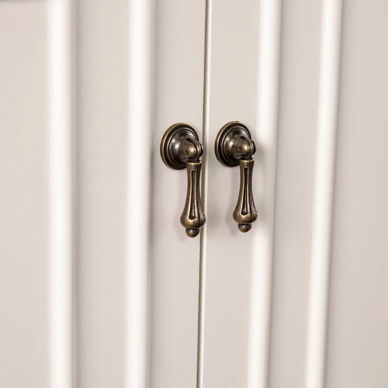 Antique White Double-Door Accent Cabinet
