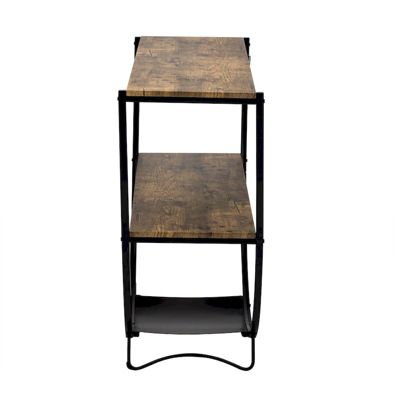 Rustic Industrial Demilune Console Table
