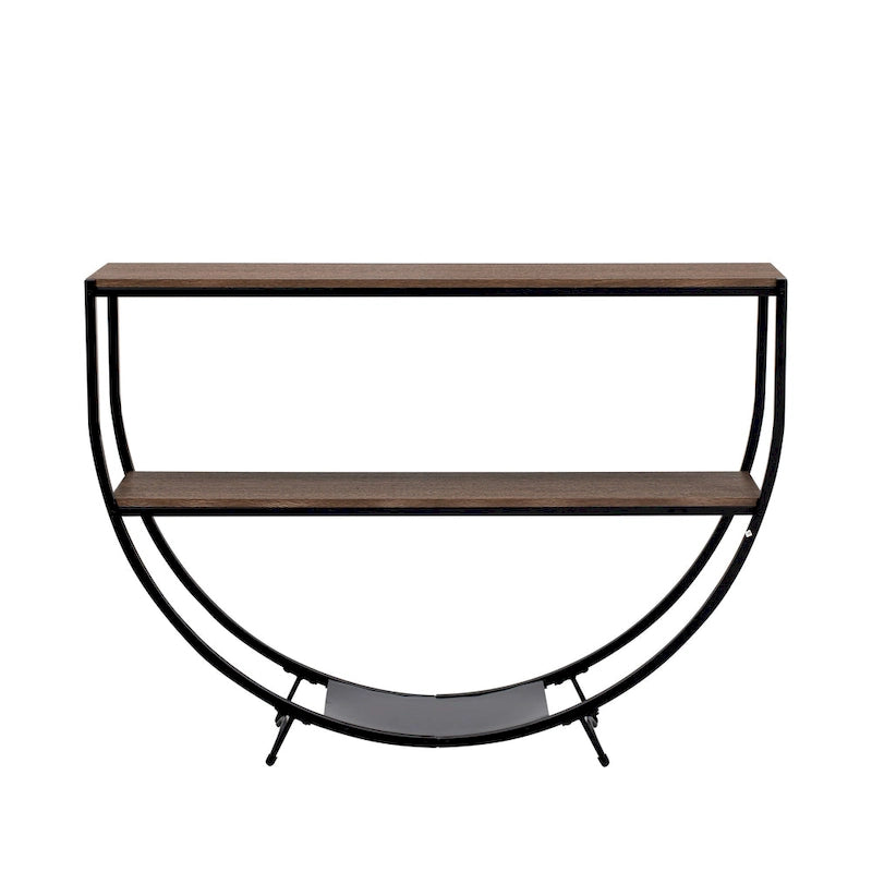 Rustic Industrial Demilune Console Table