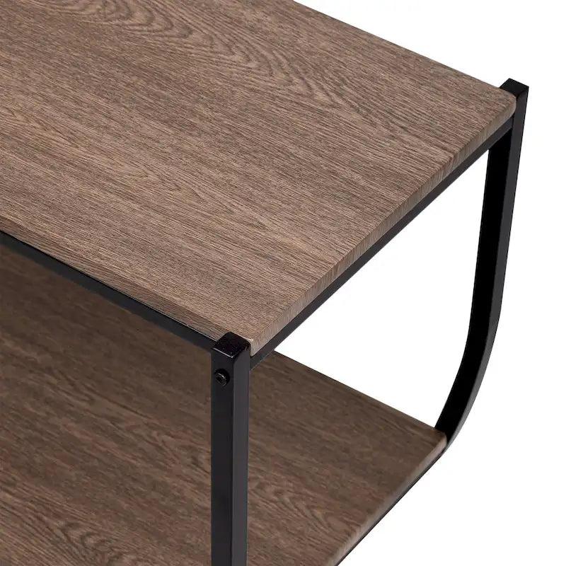 Rustic Industrial Demilune Console Table