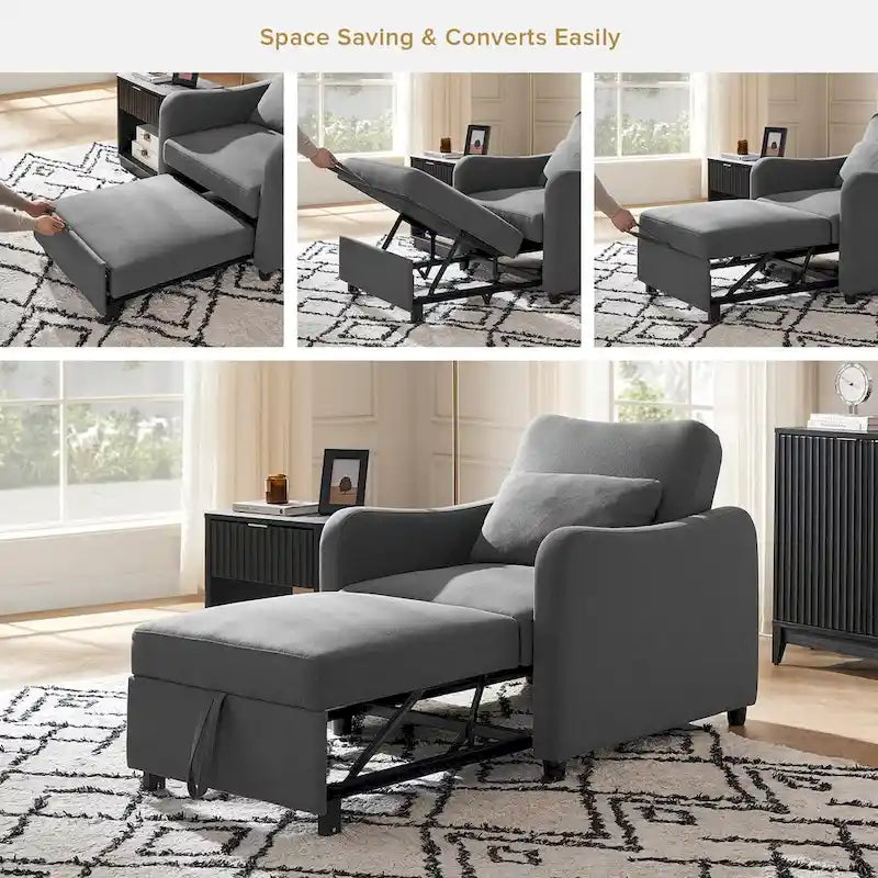 4-in-1 Convertible Sleeper Chair Bed