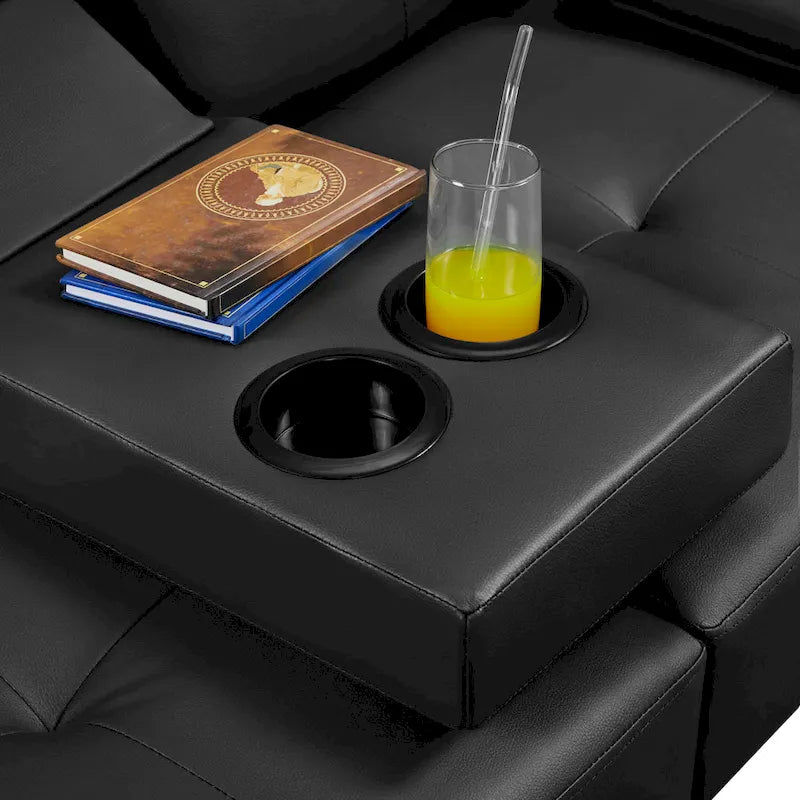 Faux Leather Convertible Futon Sofa Bed 3-in-1